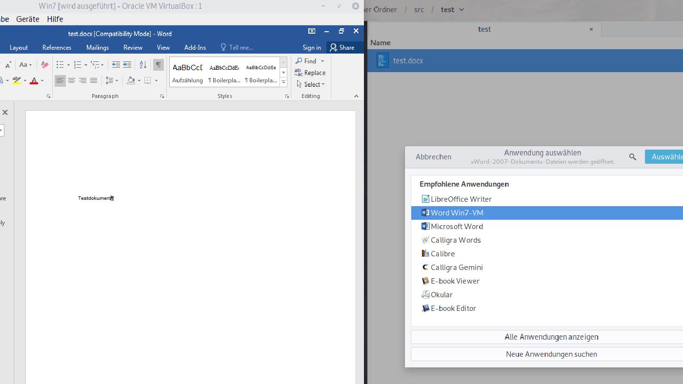 Opening MS Office documents in your VM